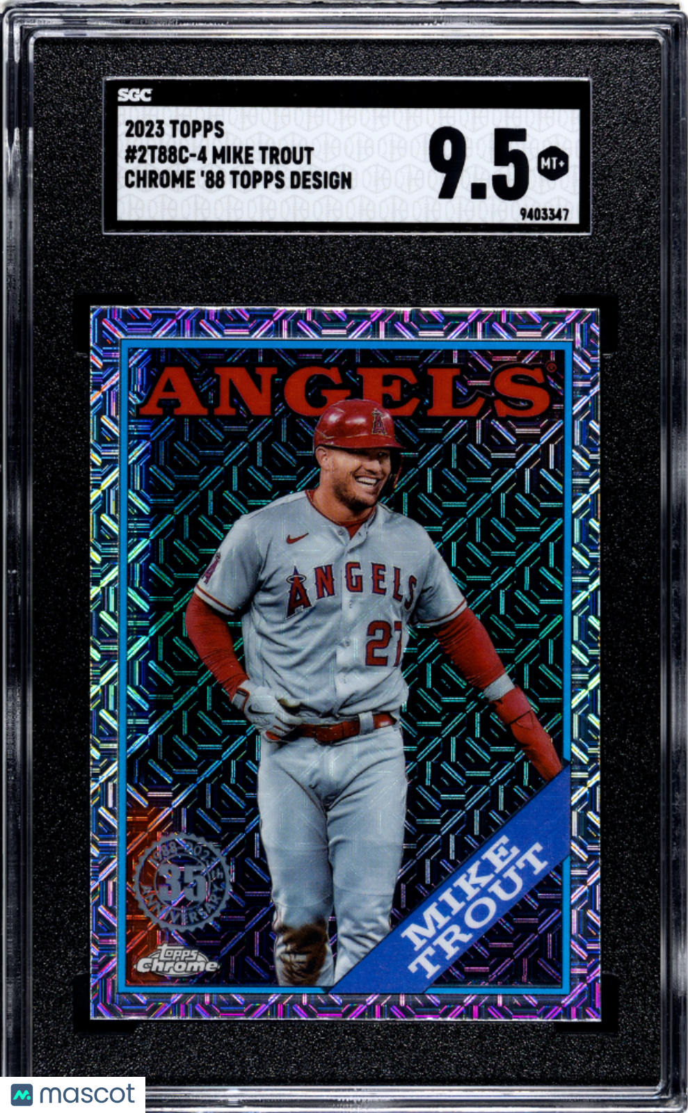 2023 Topps Mike Trout #2T88C-4 CHR. '88 Baseball SGC 9.5