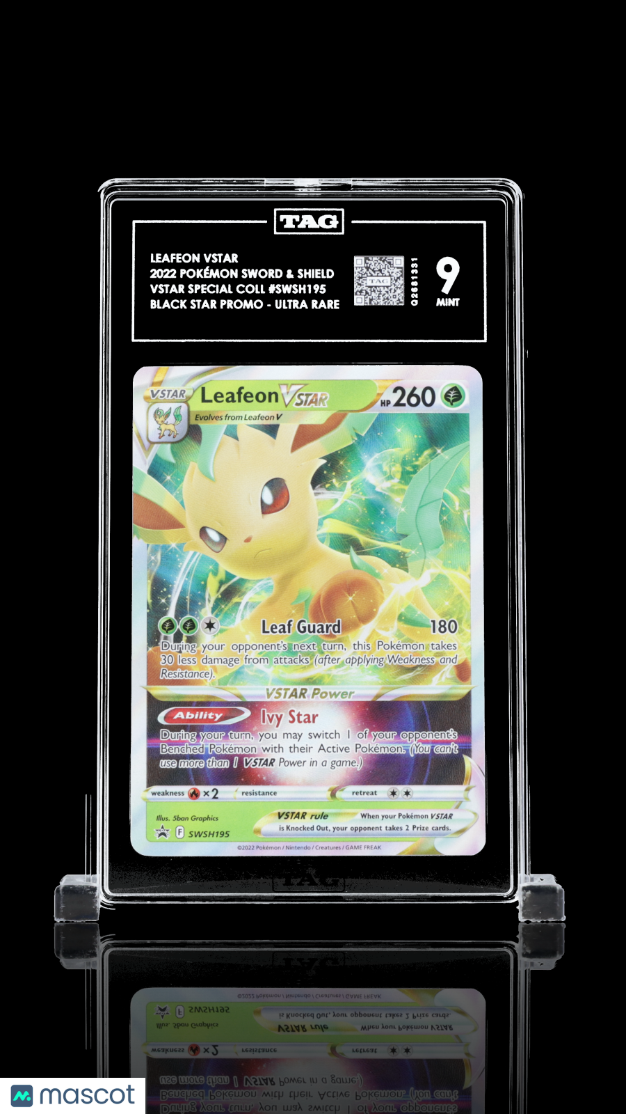 2022 Pokemon Leafeon VSTAR #SWSH195 TAG 9 Sword & Shield Black Star Promos