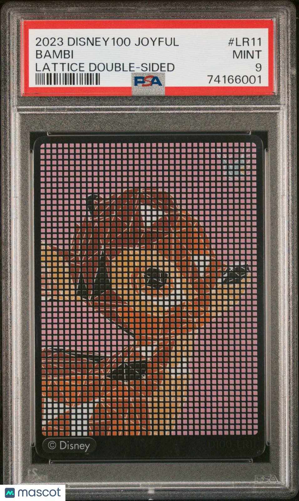 2023 Card.Fun Disney100 Joyful Lattice Double-Sided Bambi #LR11 PSA 9