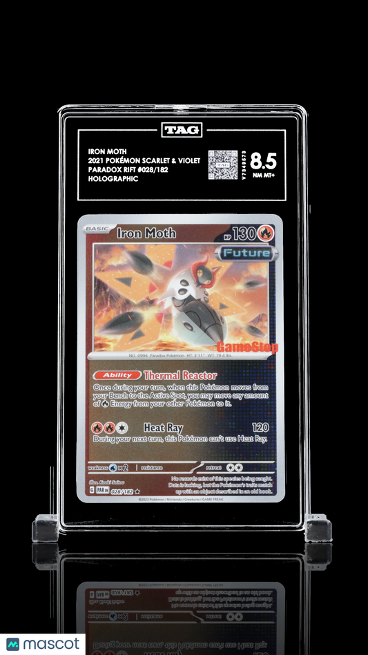 2023 Pokemon Iron Moth #028/182 TAG 8.5 Pokémon Scarlet & Violet GameStop