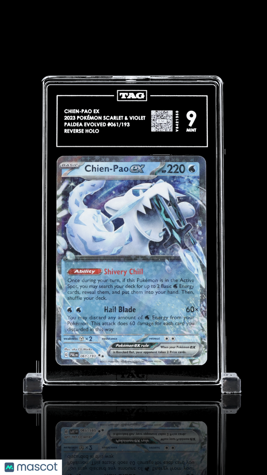 Pokémon Scarlet & Violet Chien-Pao ex #061/193 Reverse Holo Pokémon TAG 9