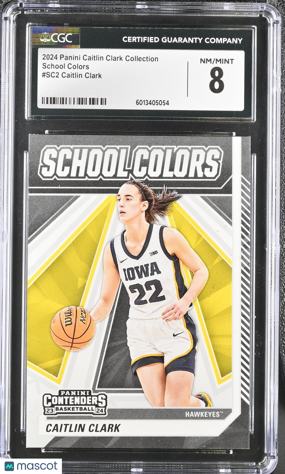 2024 Panini Caitlin Clark Collection Caitlin Clark #SC2 School Colors CGC 8