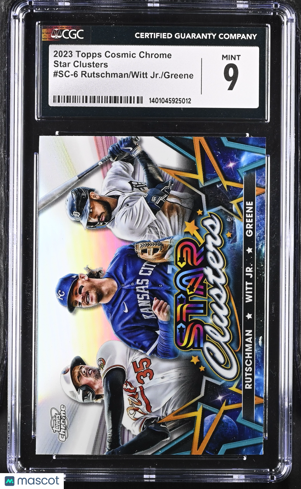 2023 Topps Cosmic Chrome Rutschman/Witt Jr./Greene #SC-6 Star Clusters CGC 9