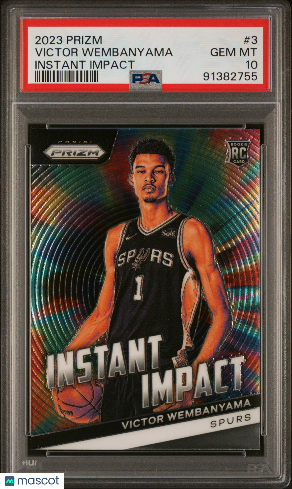 2023 Panini Prizm Instant Impact Victor Wembanyama #3 PSA 10