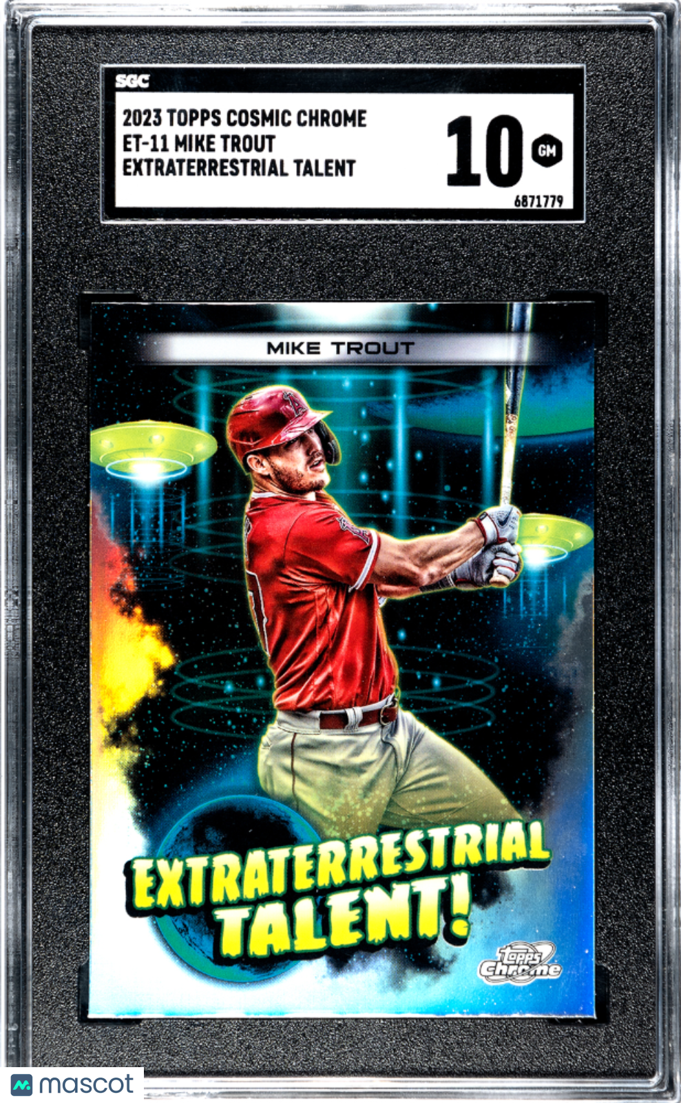 2023 Topps Cosmic Chrome Mike Trout #ET-11 Et Talent Baseball SGC 10