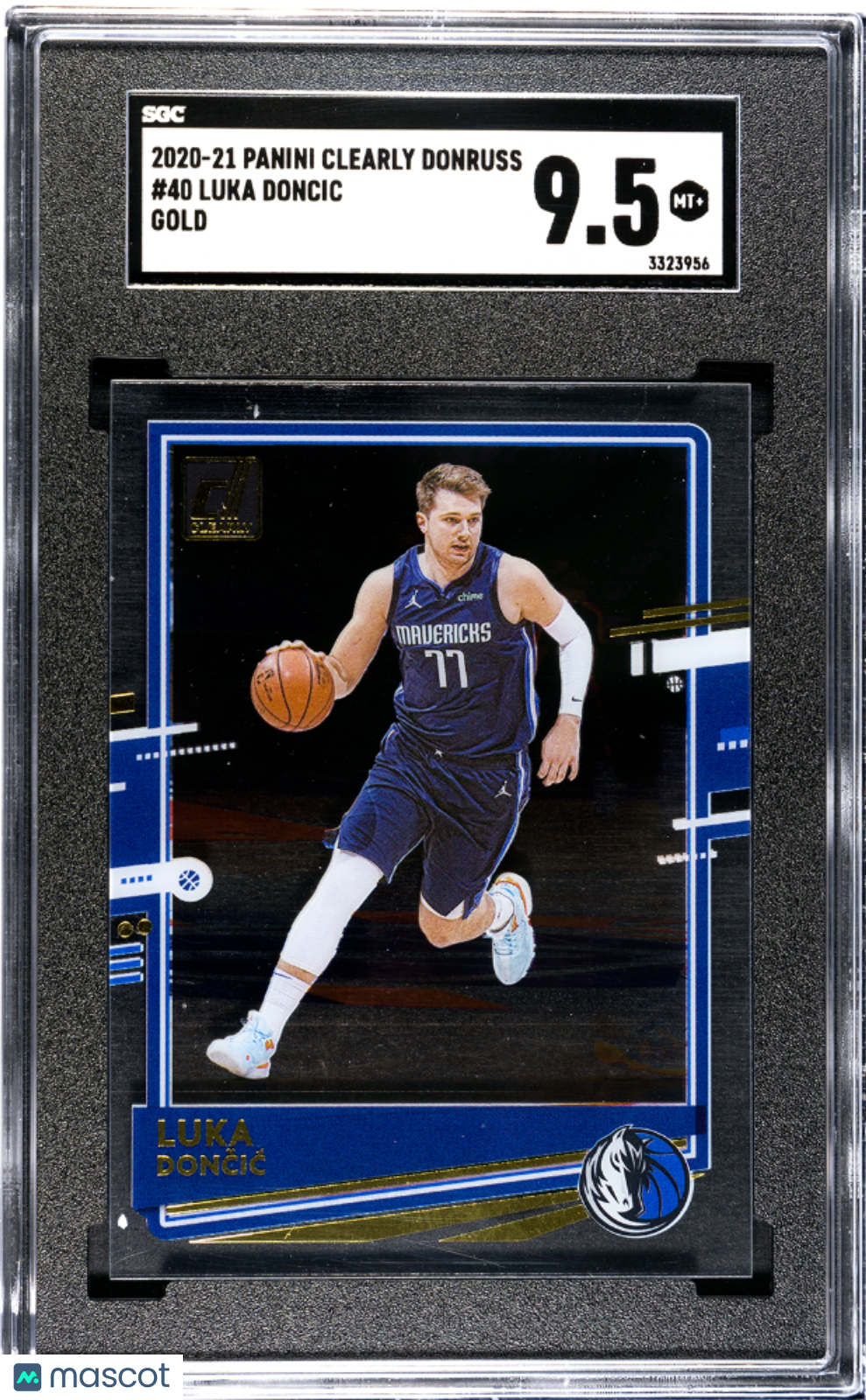 2020 Panini Clearly Donruss Luka Doncic #40 Gold Basketball SGC 9.5