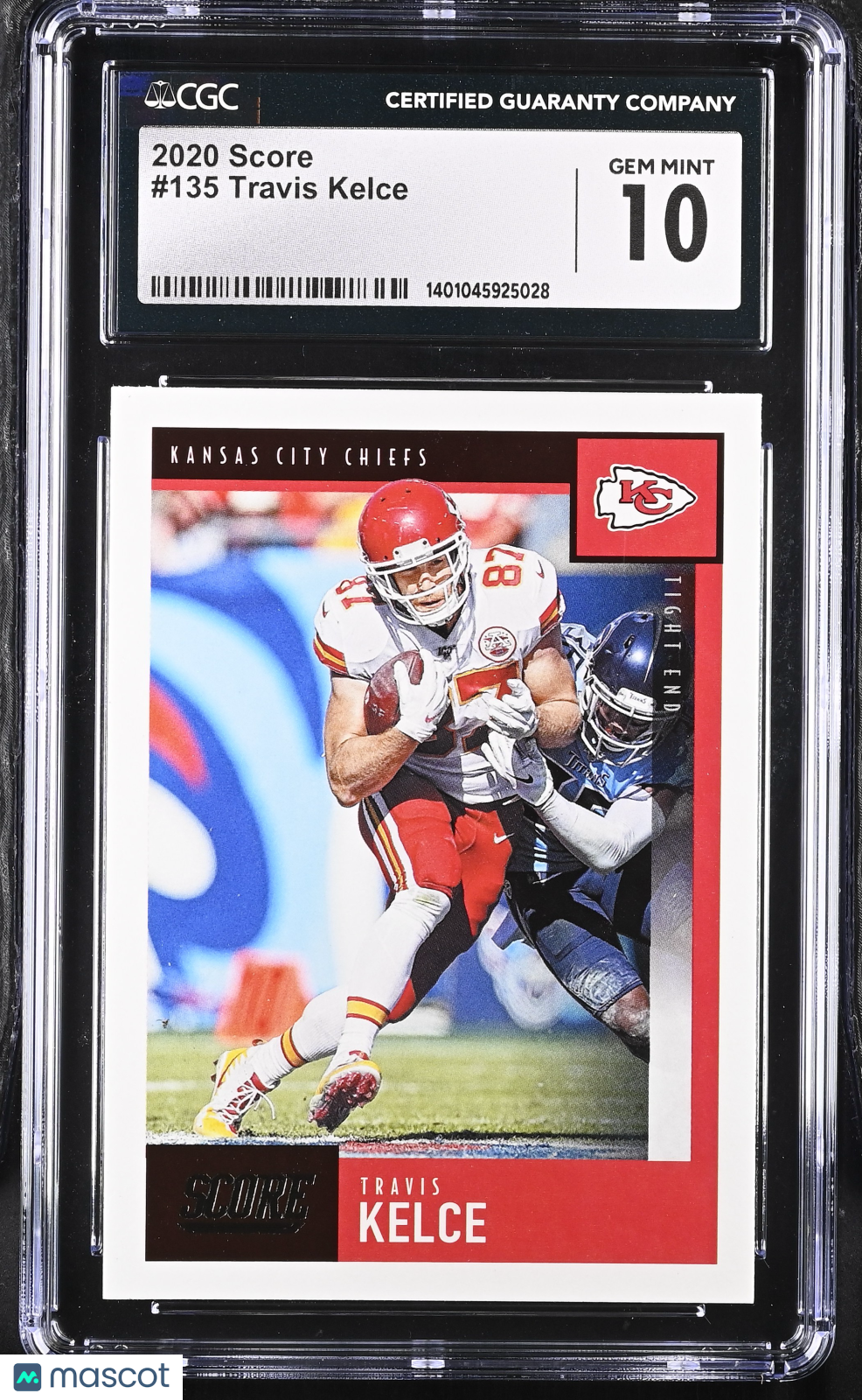 2020 Score Travis Kelce #135 Football CGC 10