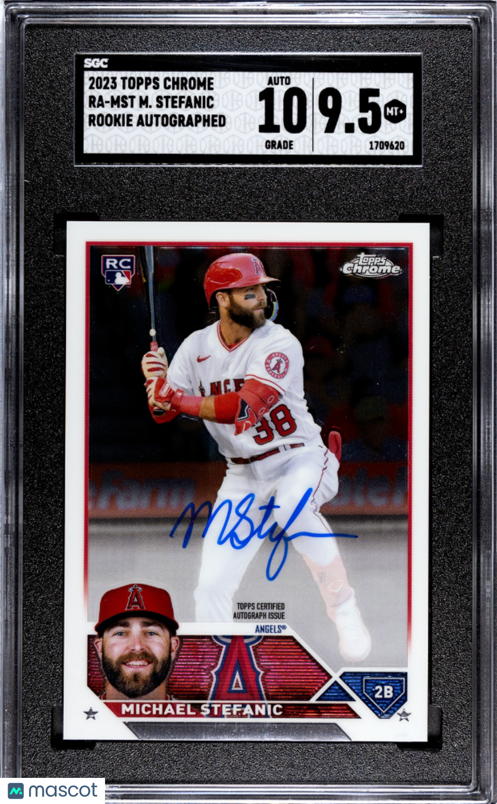 2023 Topps Chrome Michael Stefanic #RA-MST RK. Autograph Baseball SGC 9.5