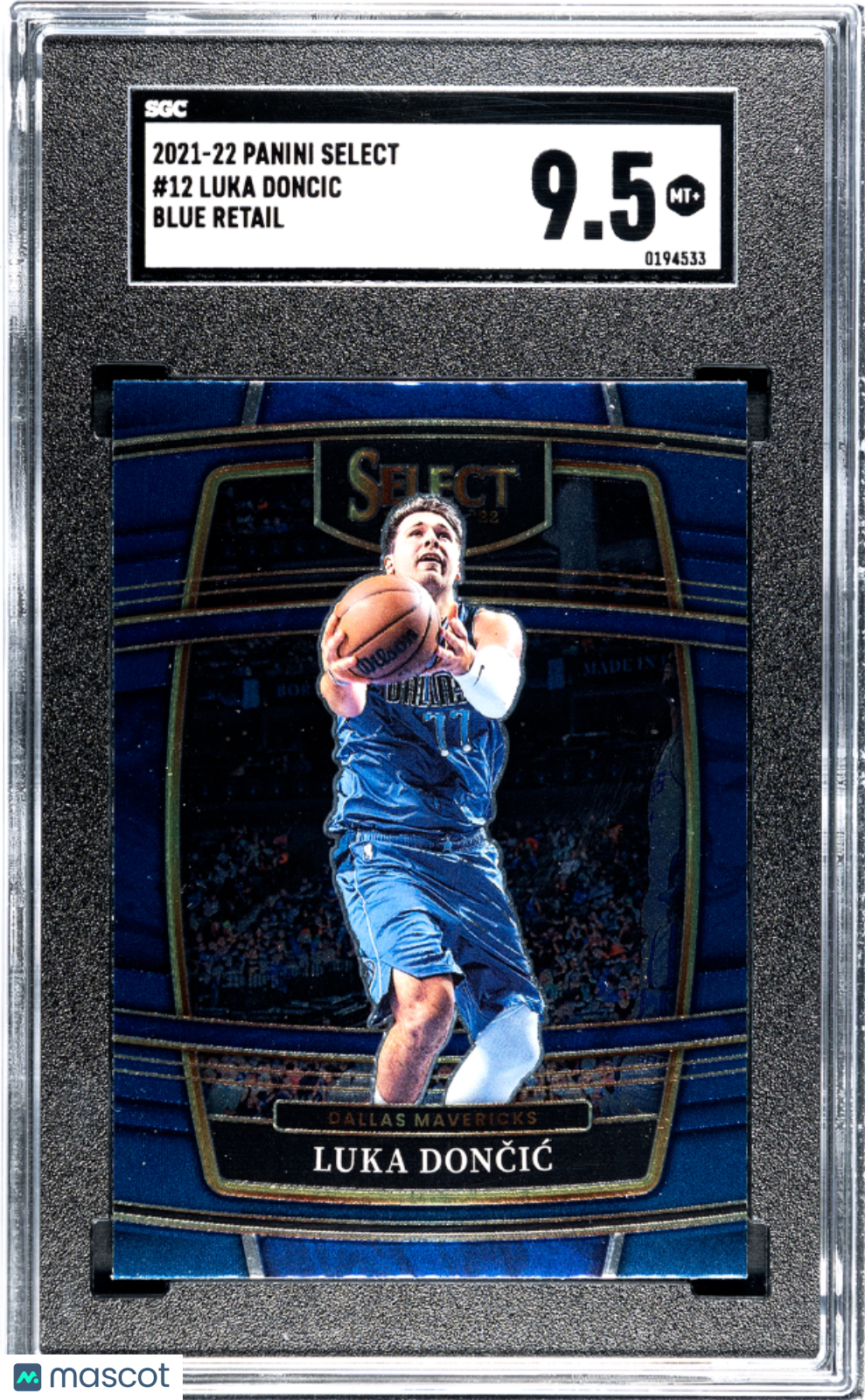 2021 Panini Select Luka Doncic #12 Blue Retail Basketball SGC 9.5