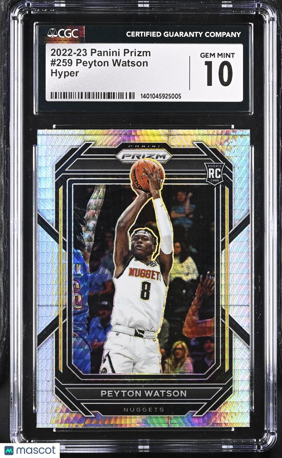 2022 Prizm Peyton Watson #259 Hyper Basketball CGC 10