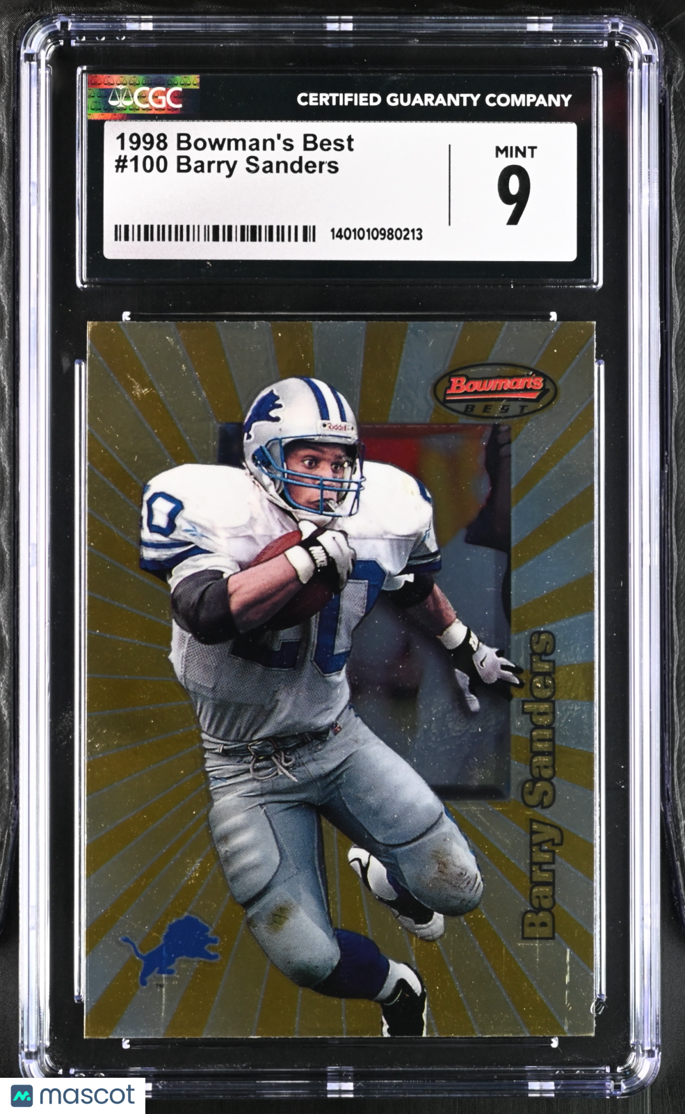 1998 Best Barry Sanders #100 Football CGC 9