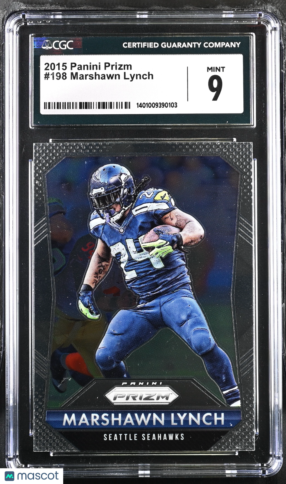 2015 Prizm Marshawn Lynch #198 Football CGC 9