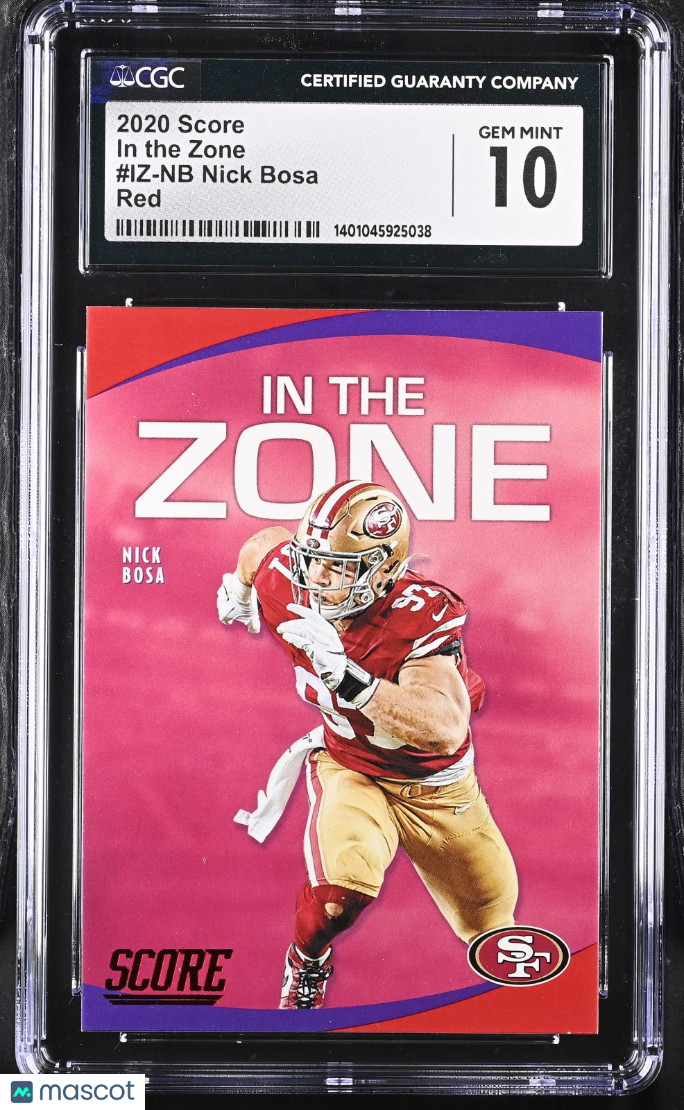 2020 Score Nick Bosa #IZ-NB Red Football CGC 10