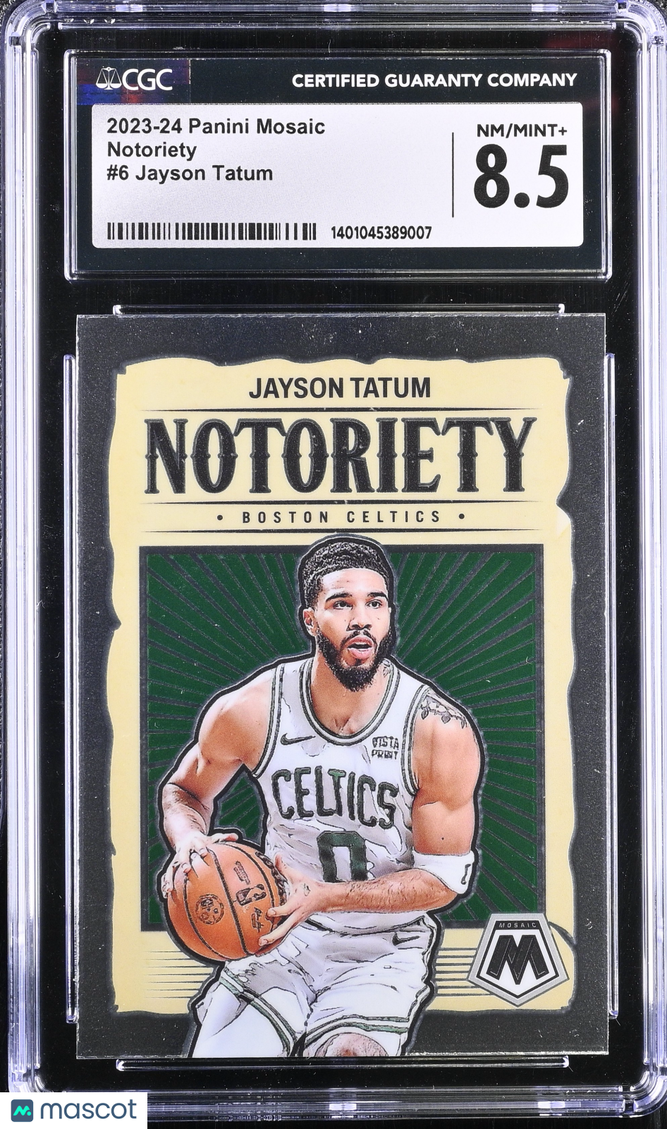 2023 Mosaic Jayson Tatum #6 Notoriety Basketball CGC 8.5