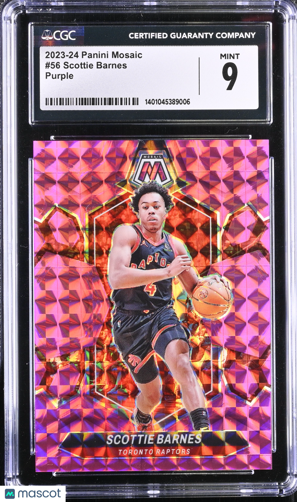 2023 Mosaic Scottie Barnes #56 Purple 112/149 Basketball CGC 9