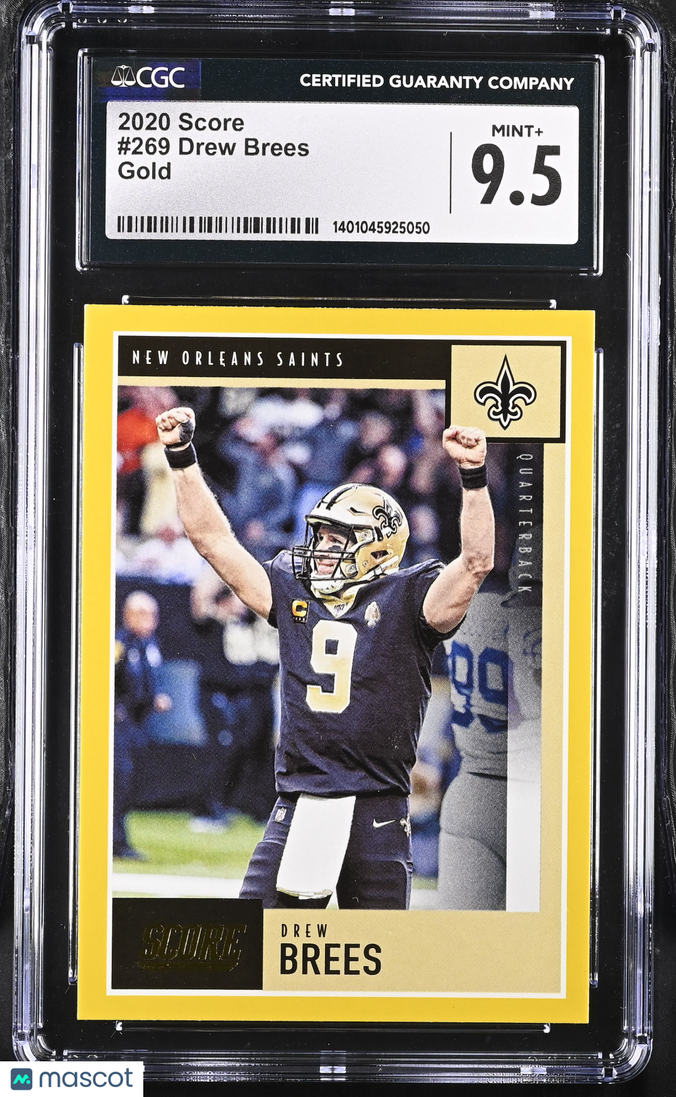 2020 Score Drew Brees #269 Gold Football CGC 9.5