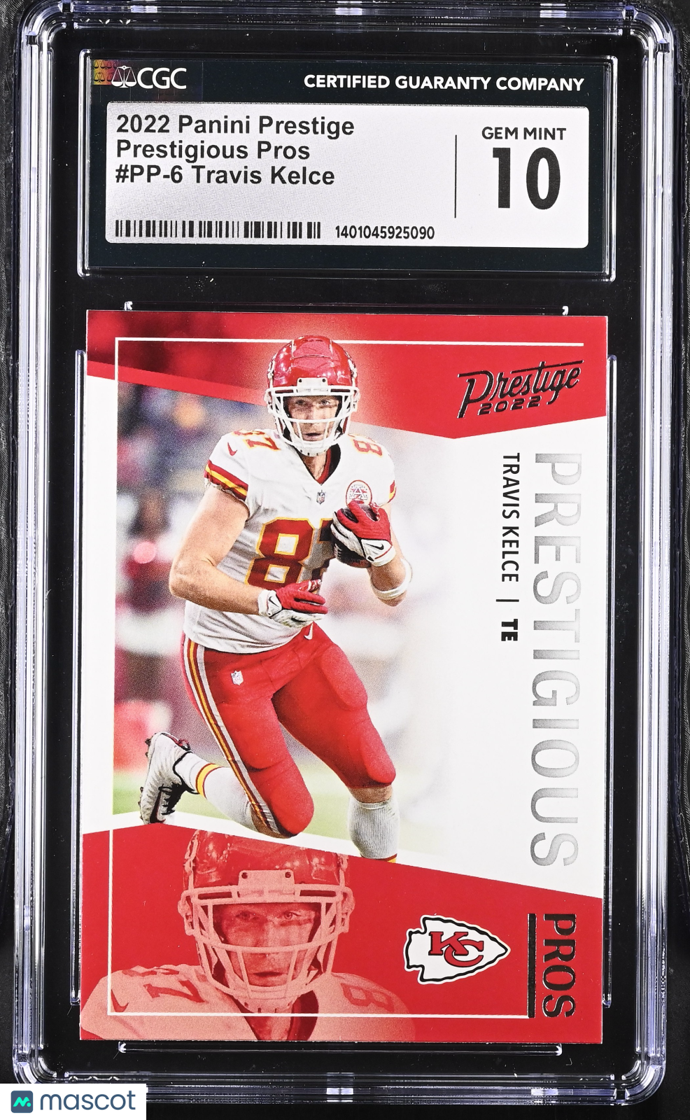 2022 Prestige Travis Kelce #PP-6 Prestigious Pros Football CGC 10