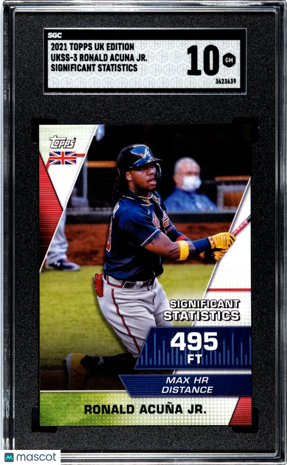 2021 Topps Uk Edition Ronald Acuna JR. #UKSS-3 Significant Statistics  SGC 10