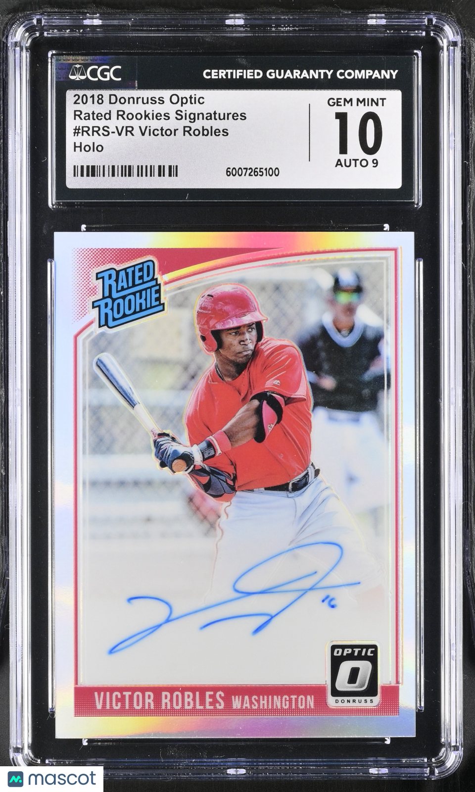 2018 Donruss Optic Victor Robles #RRS-VR Holo Rated Rookie Auto Baseball CGC 10