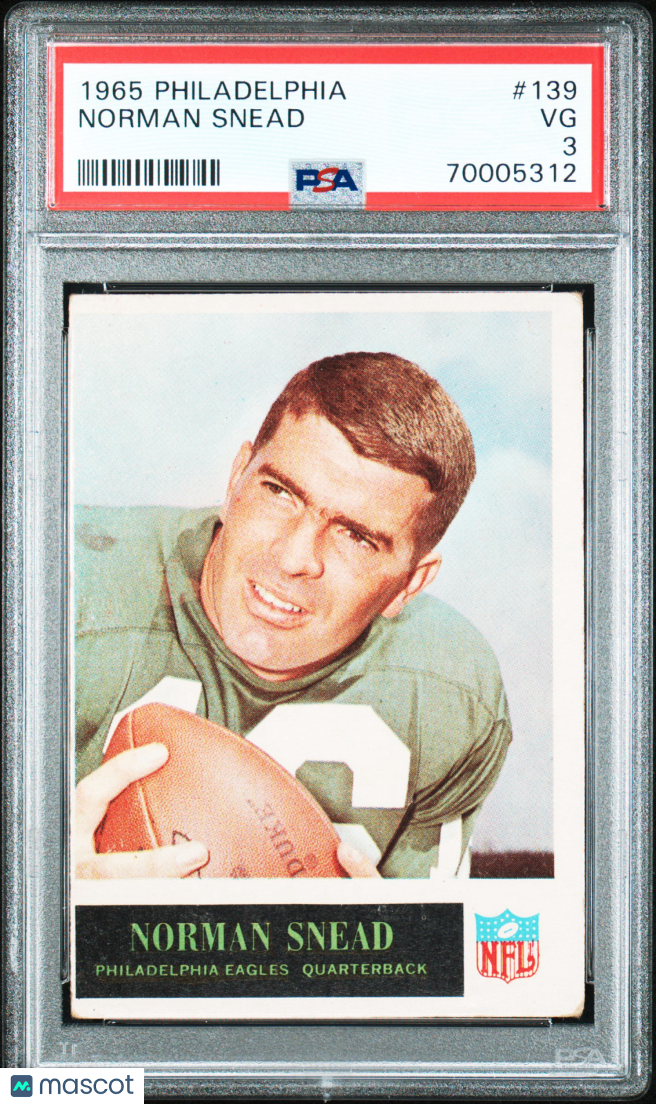 1965 Philadelphia Norman Snead #139 Football PSA 3