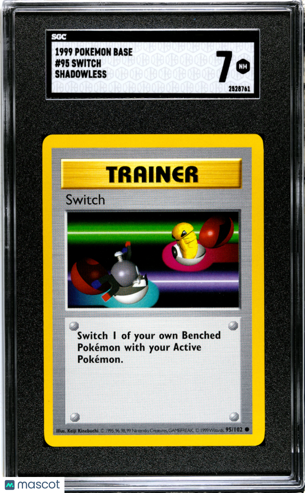 Pokémon TCG Switch #95 Shadowless SGC 7 1999 Pokemon Base