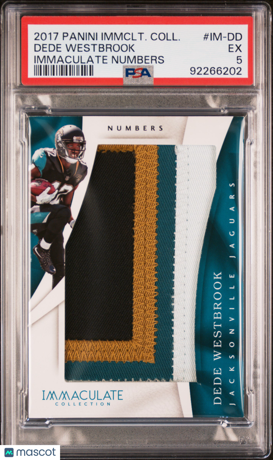 2017 Panini Immaculate Collection Numbers Dede Westbrook 38/50  PSA 5