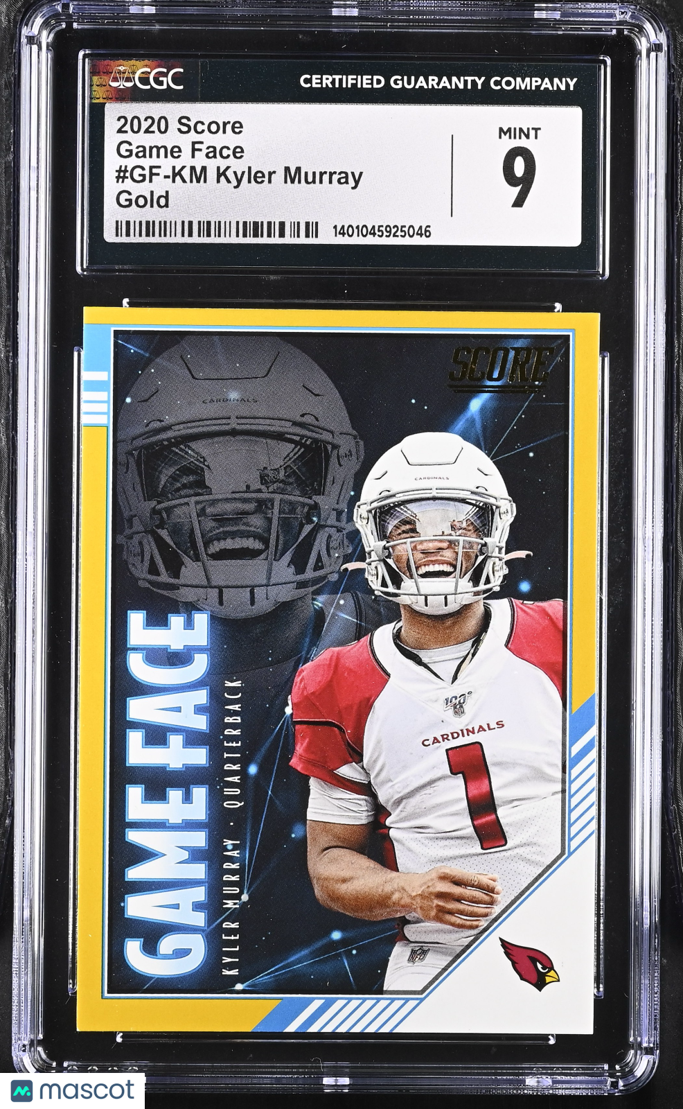 2020 Score Kyler Murray #GF-KM Gold Game Face Football CGC 9