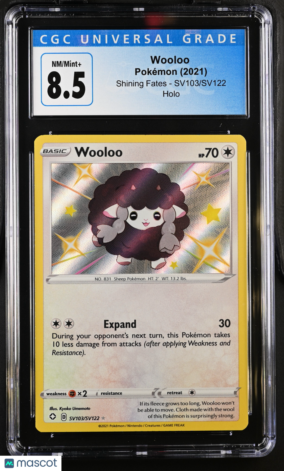 Pokémon Wooloo #SV103/SV122 English CGC 8.5 2021 Pokémon Shining Fates