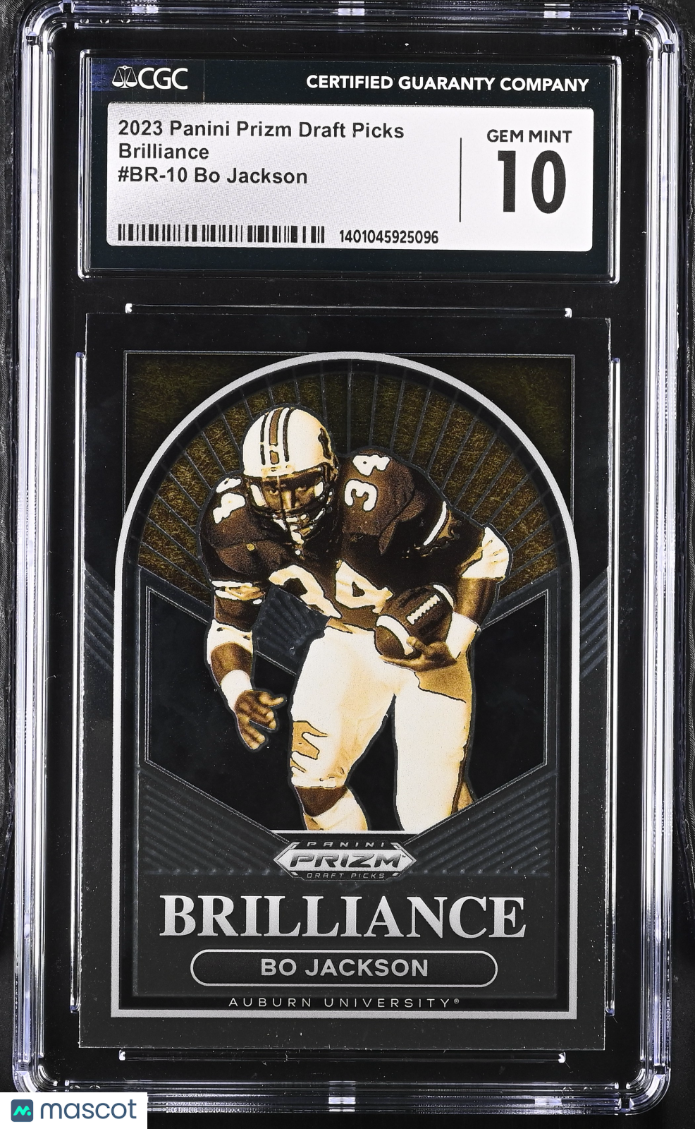 2023 Prizm Draft Picks Bo Jackson #BR-10 Brilliance Football CGC 10