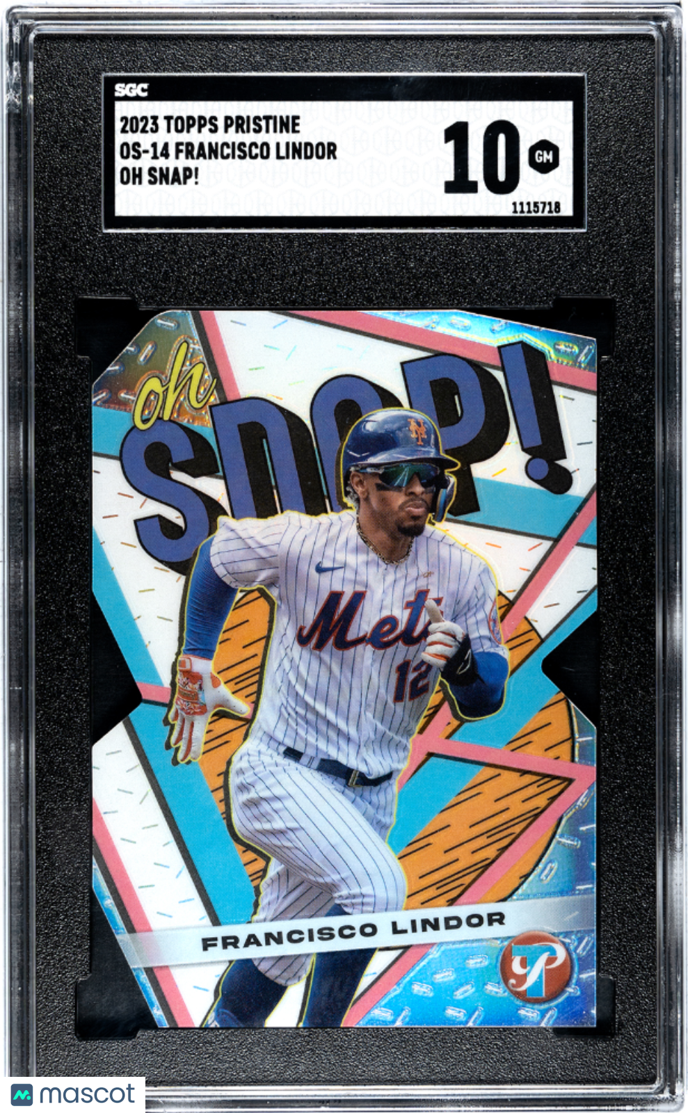 2023 Topps Pristine Francisco Lindor #OS-14 Oh Snap! Baseball SGC 10