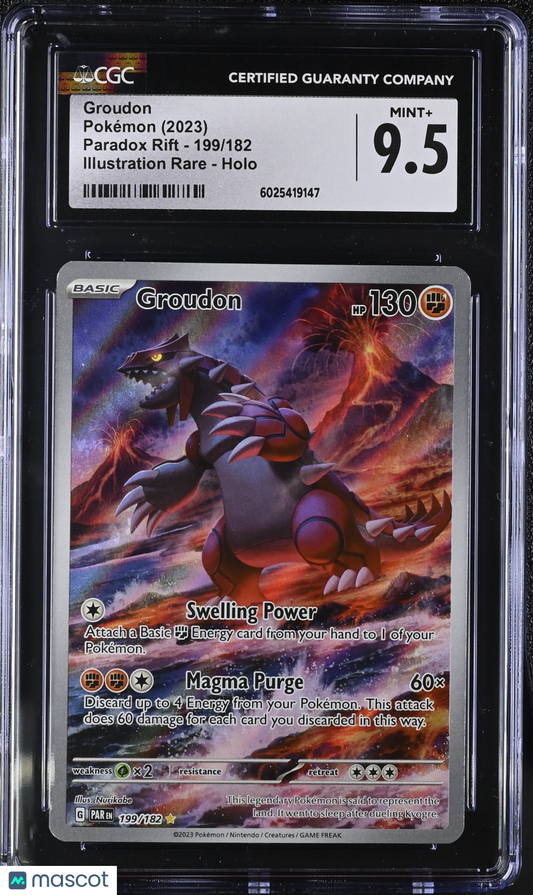 Groudon #199/182 English CGC 9.5 2023 Pokémon Paradox Rift