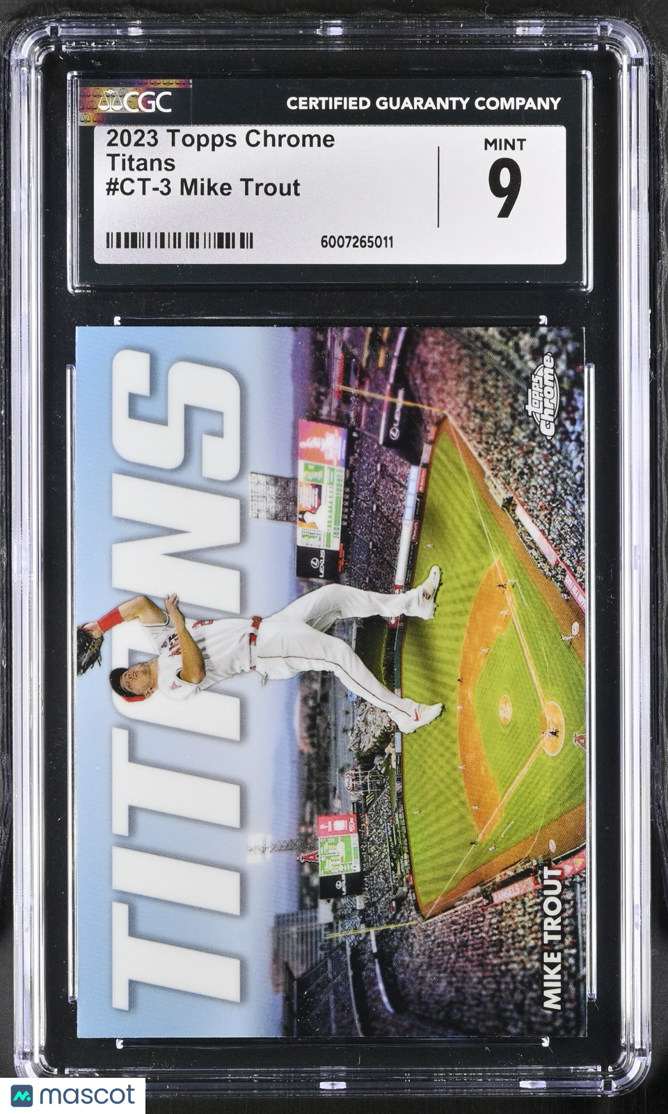 2023 Topps Chrome Mike Trout #CT-3 Baseball CGC 9