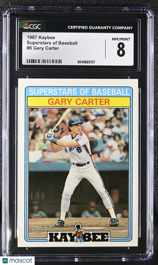 1987 Kaybee Gary Carter #8 Superstars of Baseball Baseball CGC 8