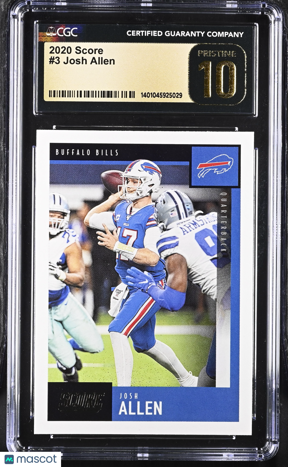 2020 Score Josh Allen #3 Football CGC Pristine 10