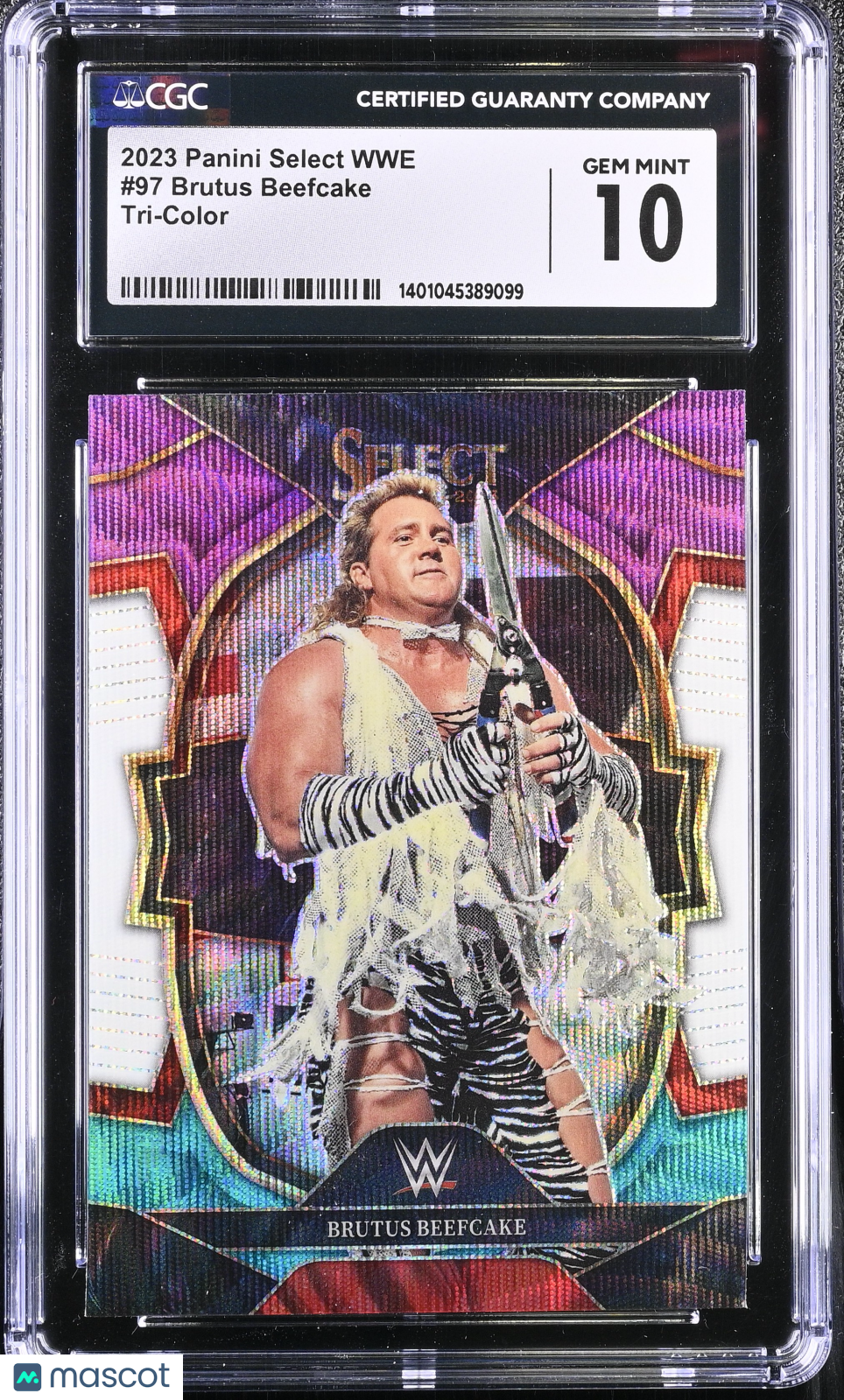 2023 Select WWE Brutus Beefcake #97 Tri-Color Wrestling CGC 10