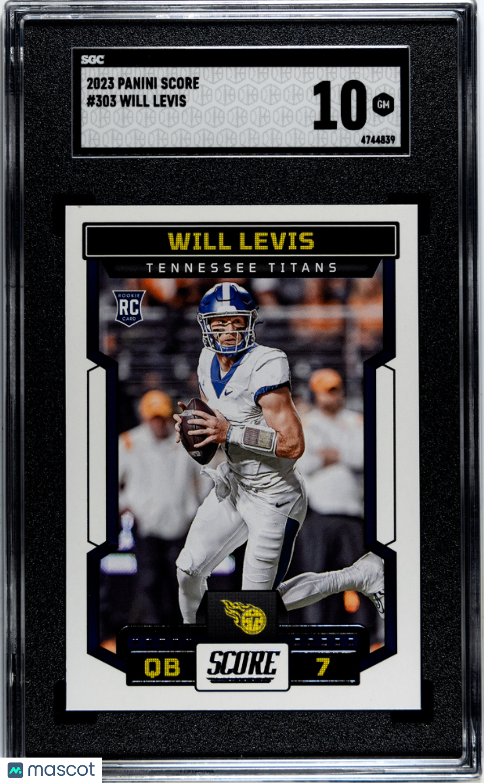 2023 Panini Score Will Levis RC #303 Football SGC 10