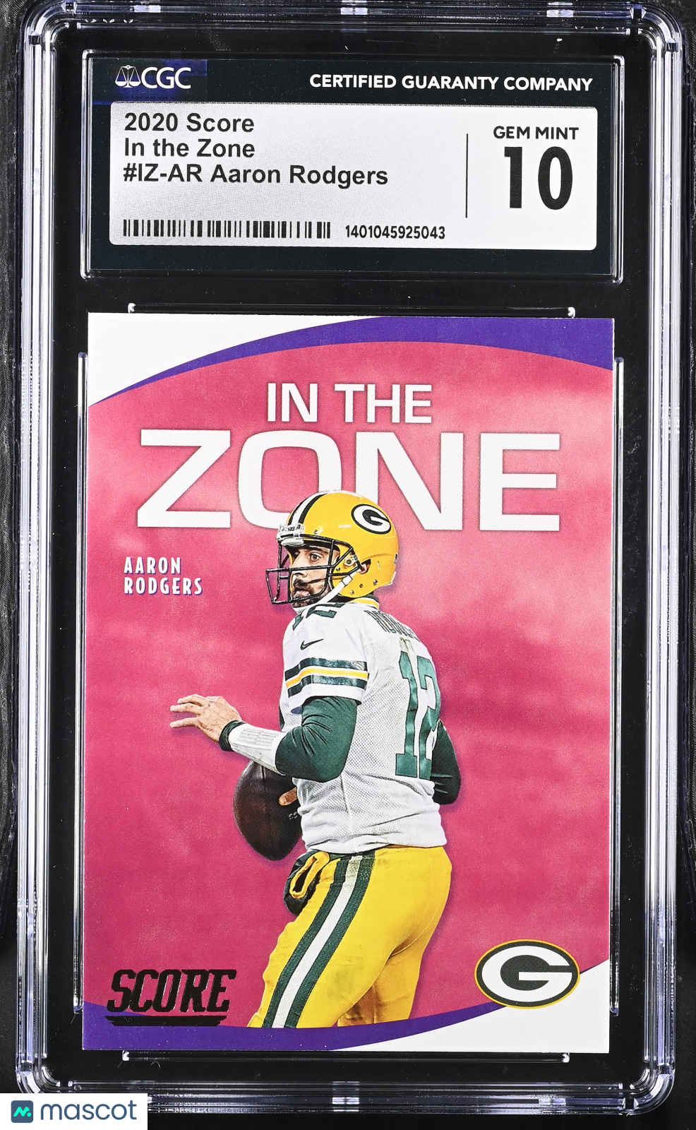 2020 Score Aaron Rodgers #IZ-AR Football CGC 10