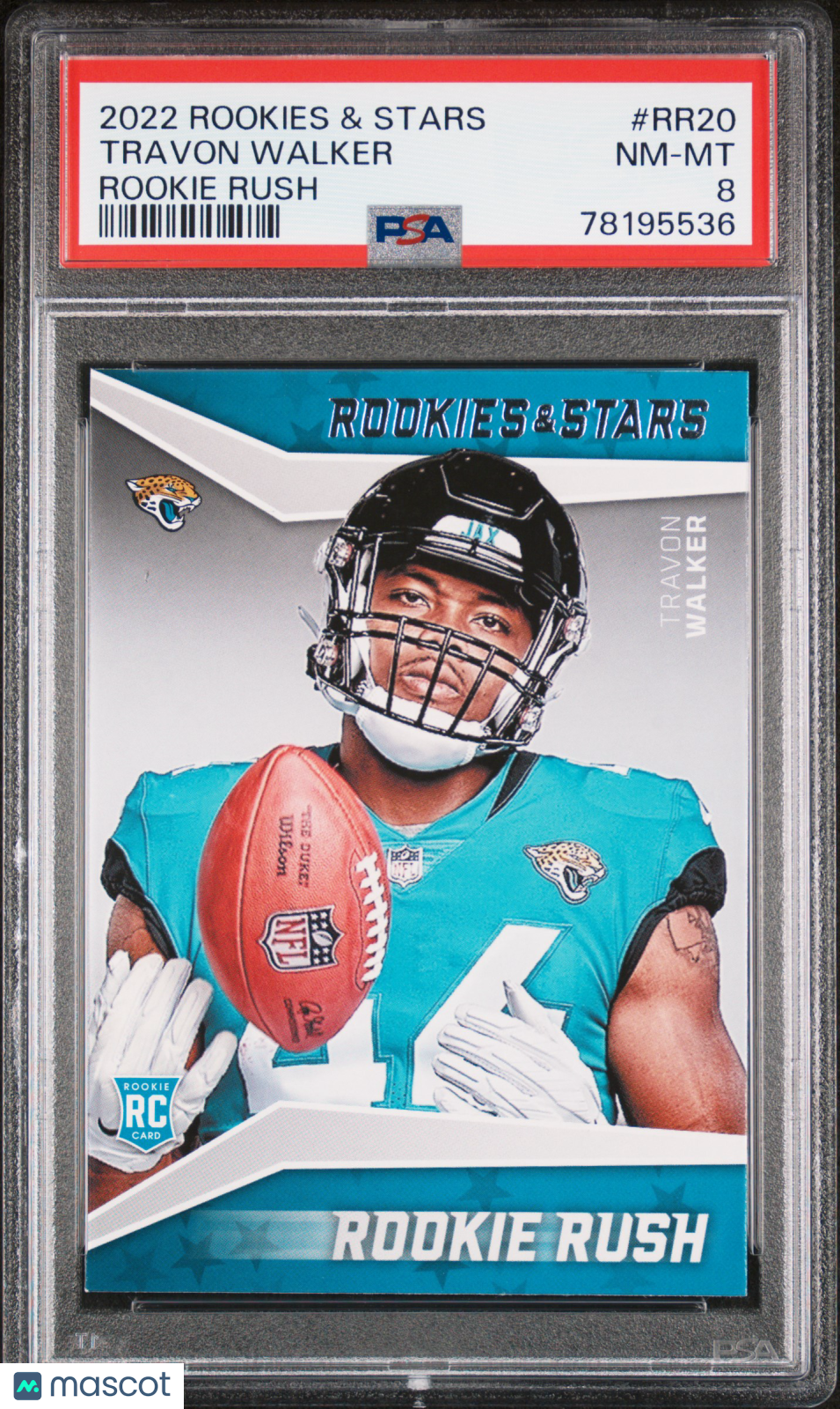 2022 Panini Rookies & Stars Rookie Rush Travon Walker #RR20 Football PSA 8