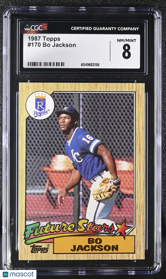 1987 Topps Bo Jackson #170 Baseball CGC 8