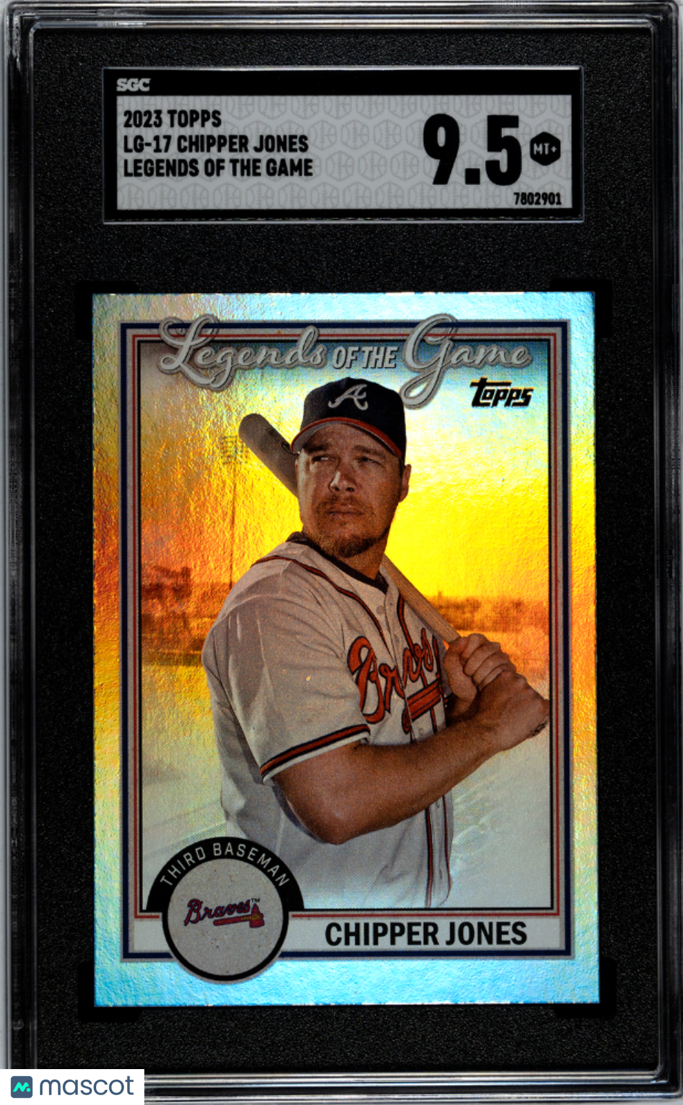 2023 Topps Chipper Jones #LG-17 Legends Of The Game Baseball SGC 9.5