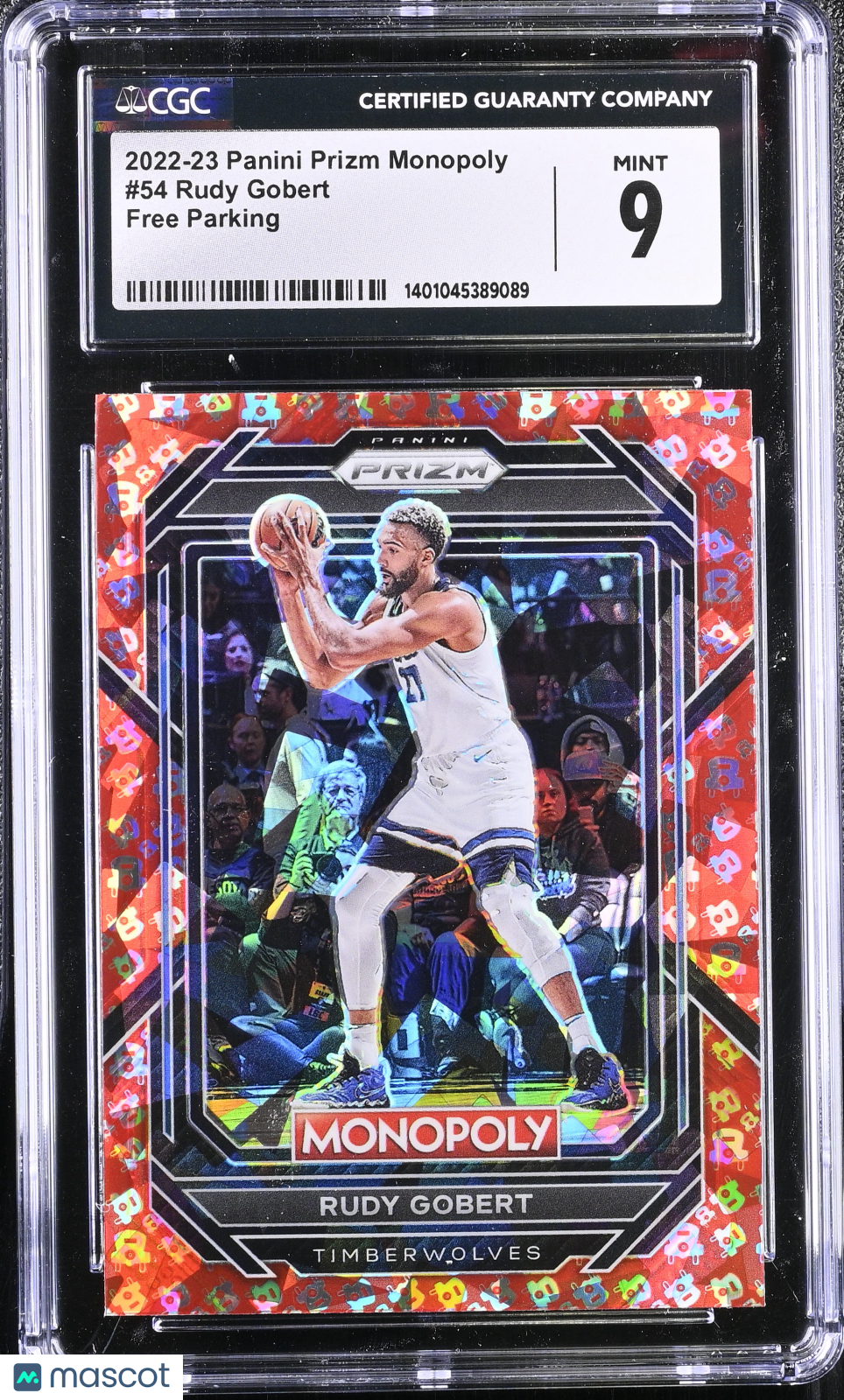 2022 Prizm Monopoly Rudy Gobert #54 Free Parking Basketball CGC 9