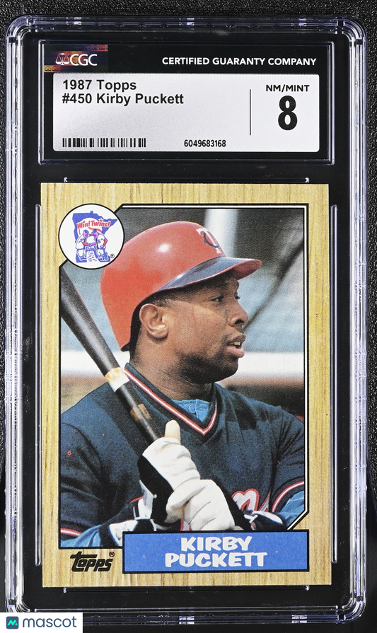 1987 Topps Kirby Puckett #450 Baseball CGC 8