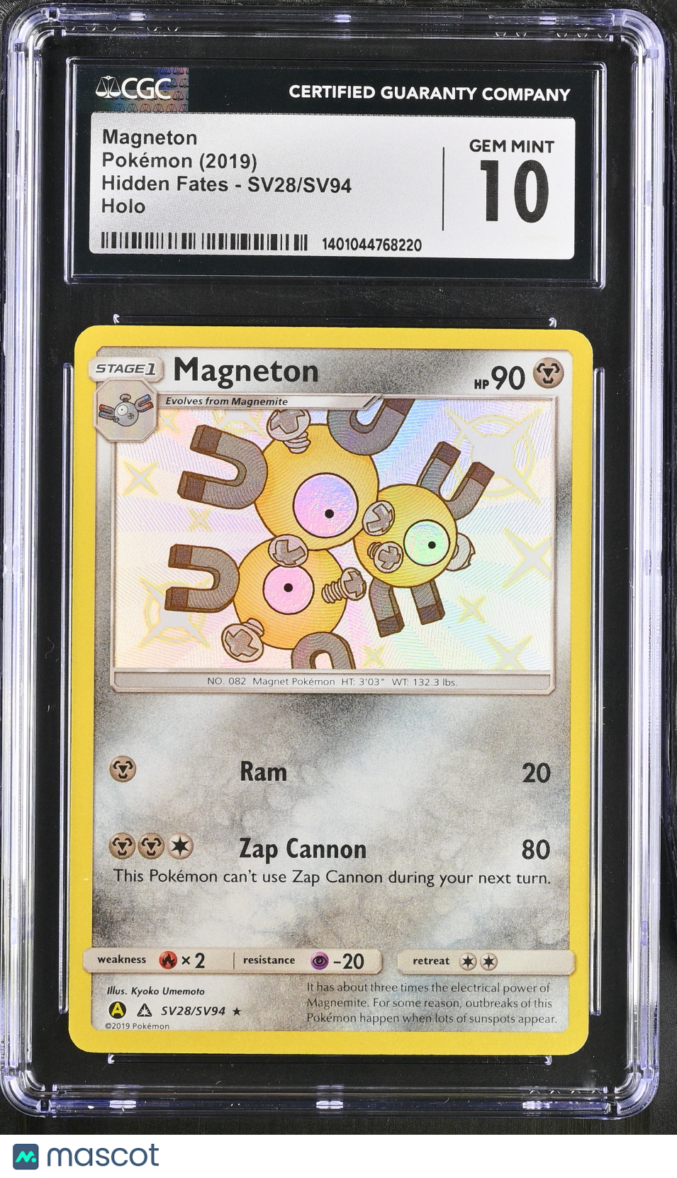 Pokémon Magneton #SV28/SV94 English CGC 10 2019 Hidden Fates