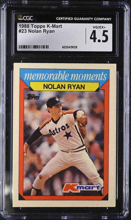 1988 Topps K-Mart Nolan Ryan #23 Baseball CGC 4.5