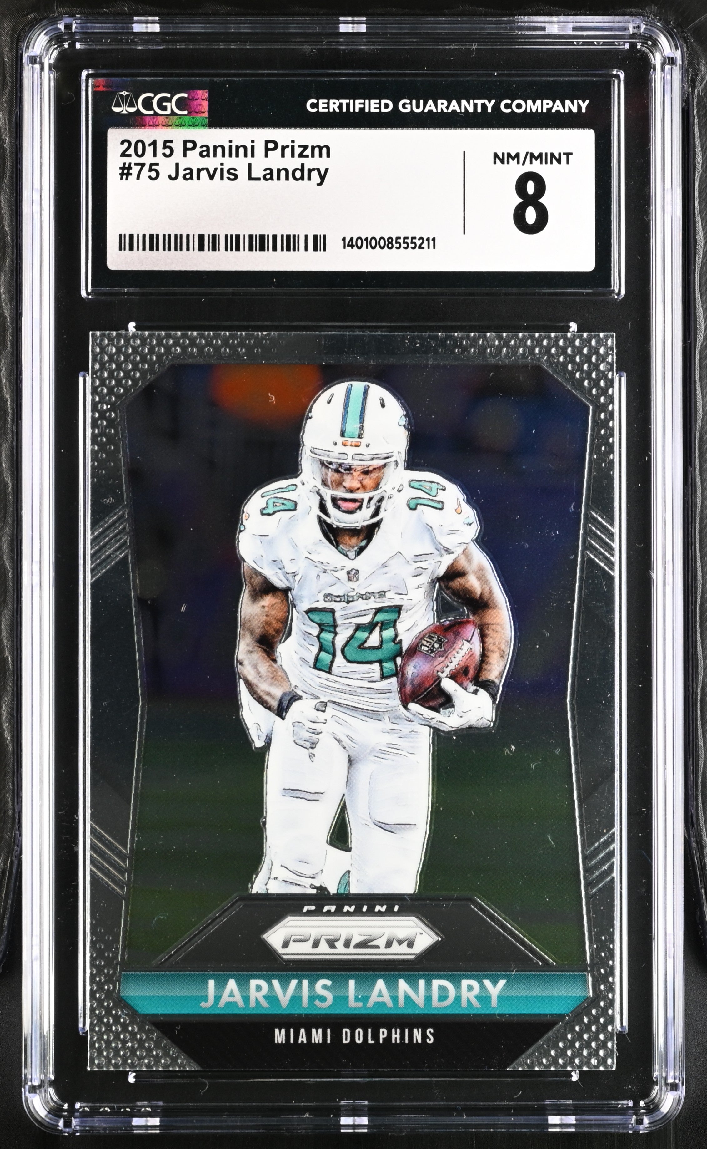 2015 Prizm Jarvis Landry #75 Football CGC 8