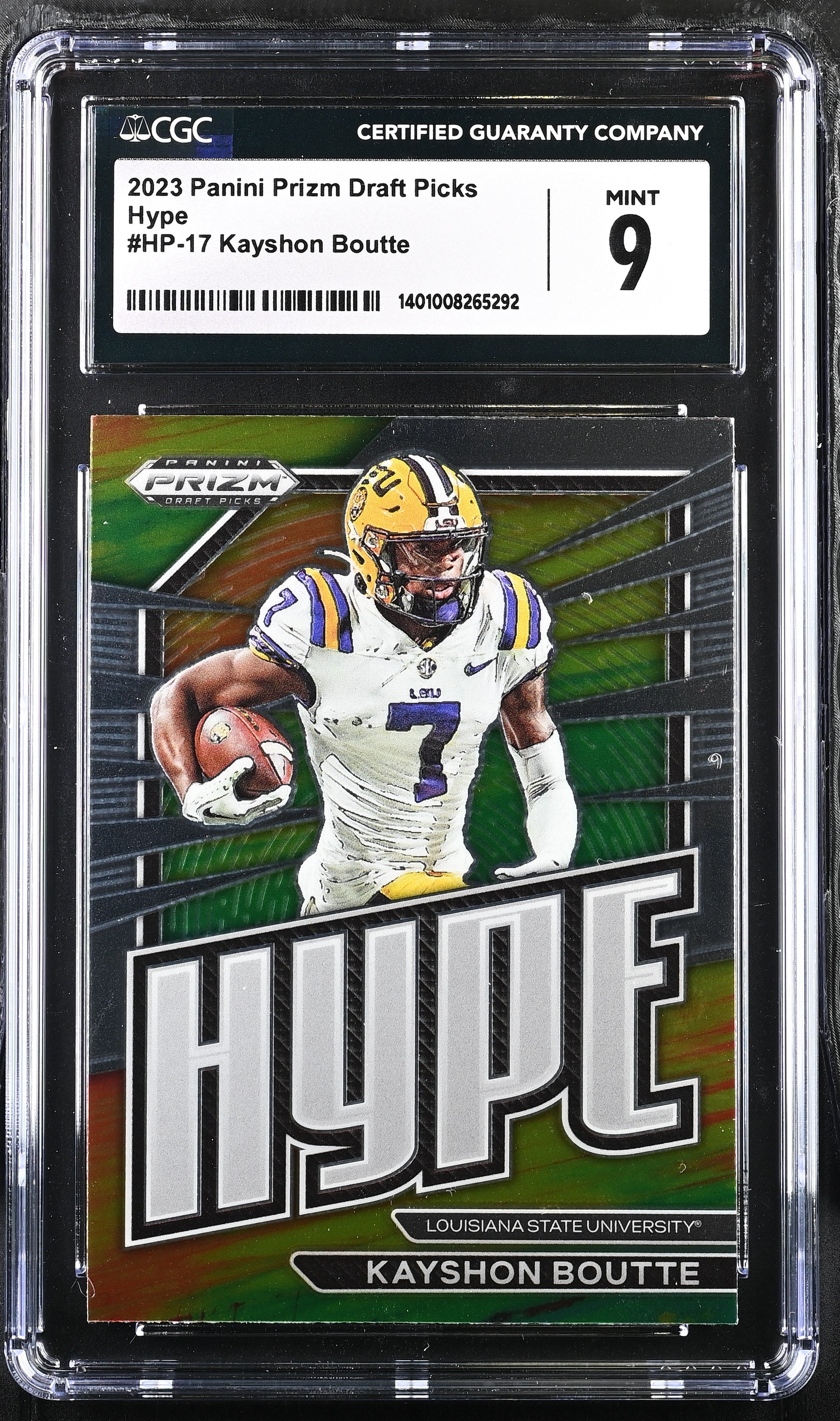 2023 Prizm Draft Picks Kayshon Boutte #HP-17 Football CGC 9